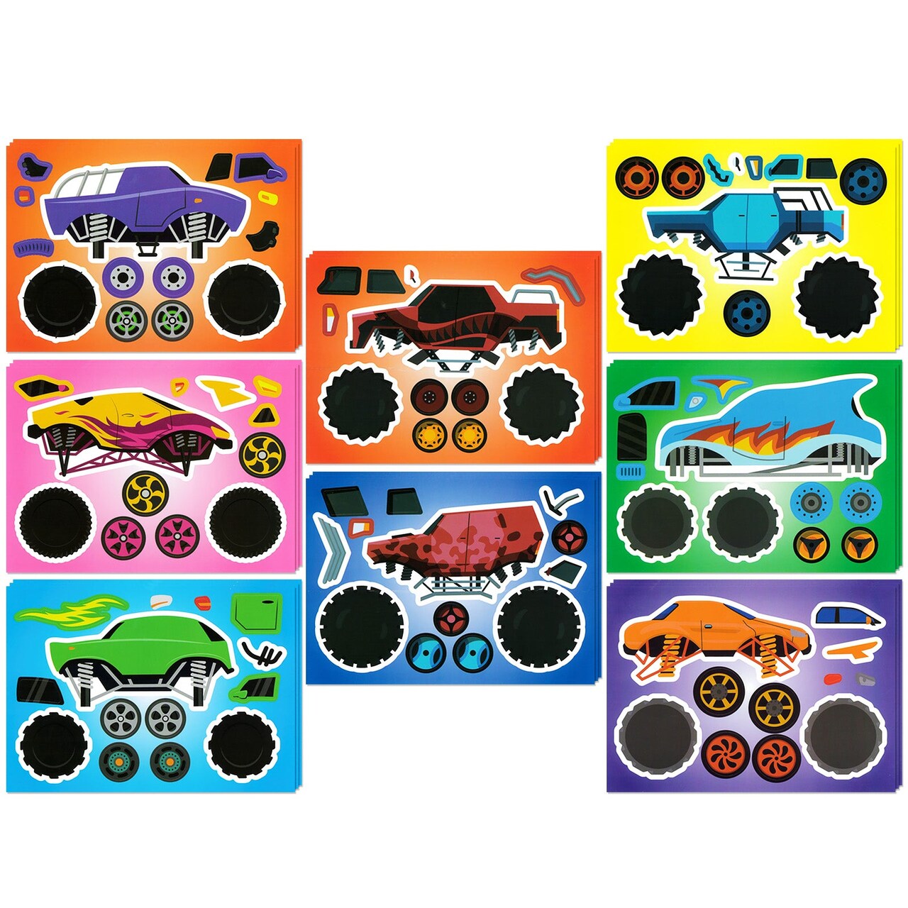 Wrapables Make Your Own Sticker Sheets, DIY Make a Face Animal, Food, Party Favor Stickers (24 Sheets)